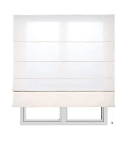 Estores Plegables con Varillas Premium, Estor Traslúcido de Fácil Instalación ofreciendo un Filtrado de Luz Moderado, Aporta Calidez y Estilo a tu Salon o Dormitorio STORESBASIC Crudo 150x250