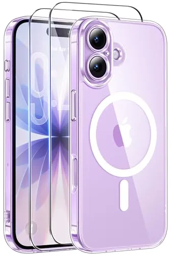 Qasyfanc Funda para iPhone 17 Compatible con MagSafe, Transparente