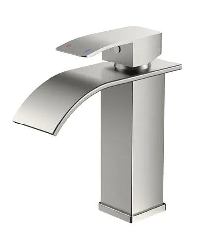 FORIOUS Grifo de Baño, Grifo Lavabo Cascada Inox