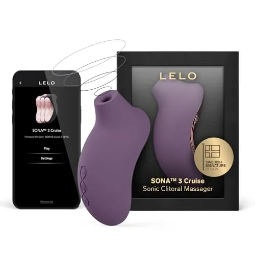 LELO SONA 3 Cruise, Masajeador Sónico Femenino con Aplicación por Bluetooth, Succionador de Clítoris Femenino, Juguetes Eroticos, 12 Modos con Más Potencia y Tecnología de Ondas Sónicas (Plum)