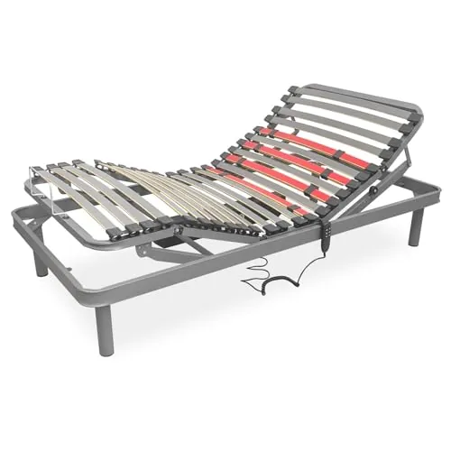 amuéblate online - Cama Eléctrica Articulada Flexipro con 5 Planos y Estructura Reforzada - Ergonómica, Fiable y Silenciosa, Motor Alemán, 90 x 190