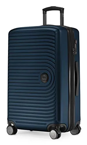 HAUPTSTADTKOFFER Mitte - Maleta Rígida Mediana, TSA, 4 Ruedas, Equipaje Facturable con Ampliación de Volumen de 8 cm, 68 cm, 88 L, Azul Oscuro