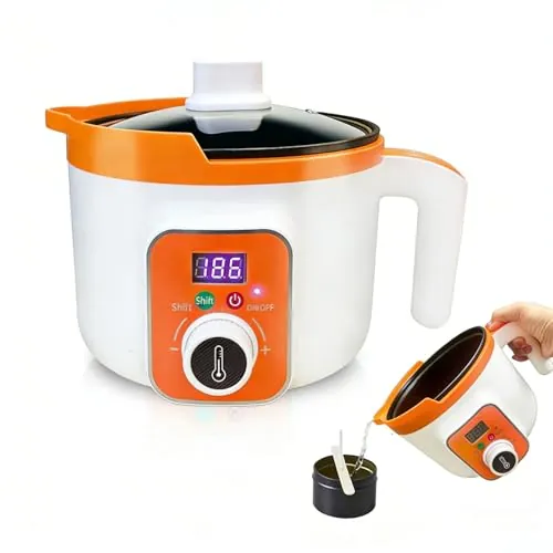 Ksedcon Olla Fusion Digital de cera para hacer velas 1.5L | fundidor de cera eléctrico con control de temperatura constante, derretidor cera velas