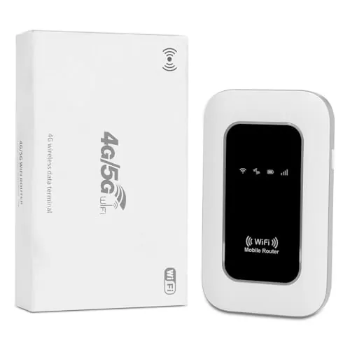 Router Móvil 4G+ WiFi 6 – Módem Portátil con Tarjeta SIM Libre, Velocidad de Banda Ancha 300 Mbps, Comparte Internet con 32 Dispositivos, Viajar y Trabajo Remoto