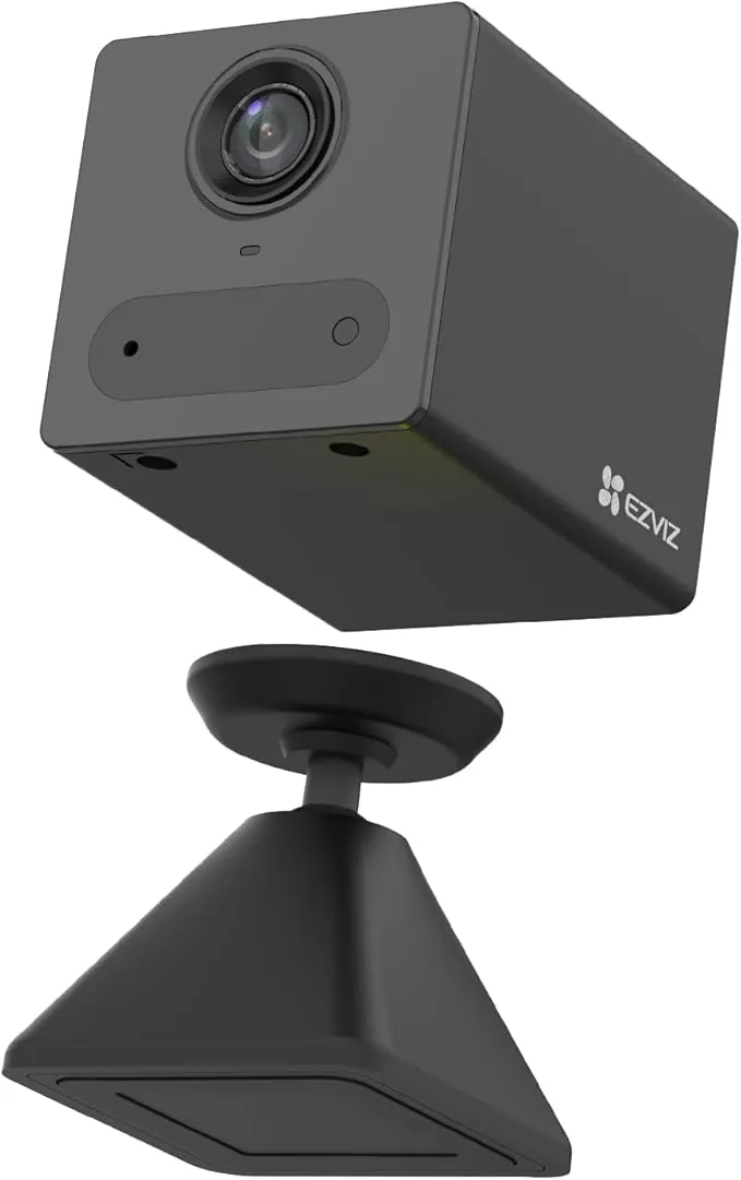 EZVIZ Camara Vigilancia WiFi Interior sin Cables, 1080P Cámara Batería 2000 mAh, Detección de Movimiento Humano PIR, Visión Nocturna Infrarroja, Audio de 2 Vias,Soporta Tarjeta SD hasta 512GB,CB2