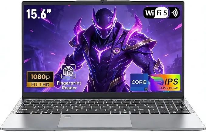 Ordenador portátil de 15,6 pulgadas, i3-1025G1 hasta 3,4 GHz 16 GB RAM 1TB SSD Computer, teclado retroiluminado/tapa metálica/desbloqueo de huellas