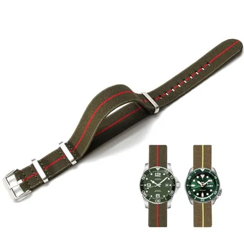 Niziruoup Correa Reloj Nailon Elástico 18mm 20mm 22mm Estilo Militar Paracaídas de Tejido Trenzado Bandas Pulsera Deportivas de Repuesto para Hombre y Mujer