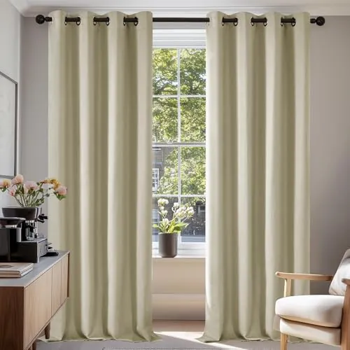 Deconovo Cortinas Opacas Térmicas para Dormitorio y Salón, 2 Piezas