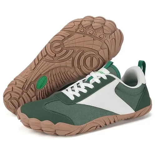SAGUARO Zapatillas Barefoot Mujer Ligera Zapatos Minimalistas Hombre Transpirable Sneakers Barefoot Antideslizante Calzado Descalzos Interior Exterior, Verde, 45