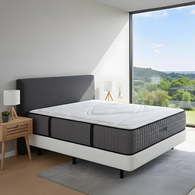 Moisury® Colchón Viscoelástico 160x200 Premium – Firmeza Alta 30 CM Altura – Colchón Ortopédico Titán – Alivio de Espalda y Alineación de Columna – Transpirable Antialérgico Ergonómico