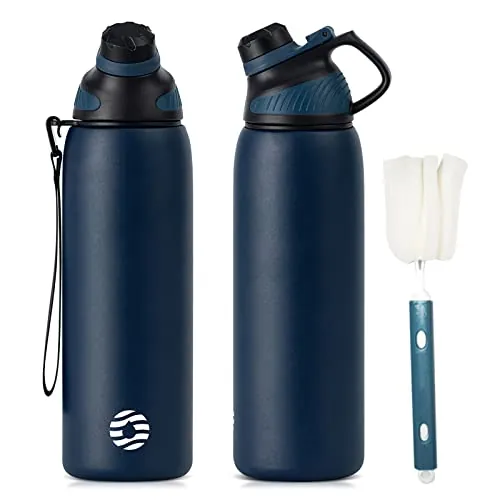 Fjbottle Botella Agua Acero Inoxidable 1L Térmica con Tapa Magnética