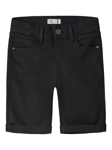 name it NKMSOFUS DNMTAX 2012 LONG SHORTS NOOS, Pantalones cortos Hombre, Black Denim, 146