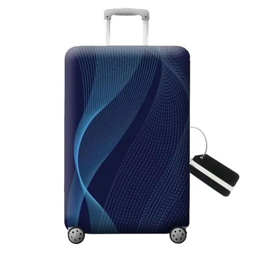 MosaiRudo Más Grueso Elástica Funda para Maleta Cubierta de Equipaje con Etiqueta de Equipaje Aplicar a Maleta de 18 ''-32 '', Suitcase Luggage Cover Accesorios de Viajes (C0078, S)