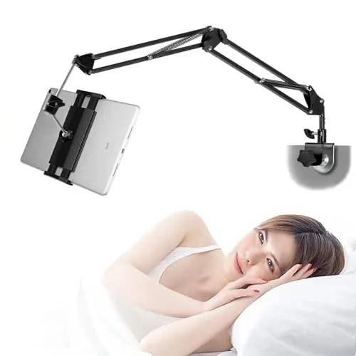 Soporte para tableta y teléfono para cama, soporte para iPad para escritorio, cabecero, mesita de noche, mesa, compatible con iPhone, iPad, Kindle u otro dispositivo de pantalla de 4.5 a 13 pulgadas