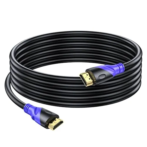 Rommisie Cable HDMI 4K/60HZ 5M (HDMI 2.0,18Gbps) Conectores chapados en oro de ultra alta velocidad, Retorno de audio Ethernet, Video 4K, FullHD1080p 3D Compatible con Playstation Arc PC HDTV