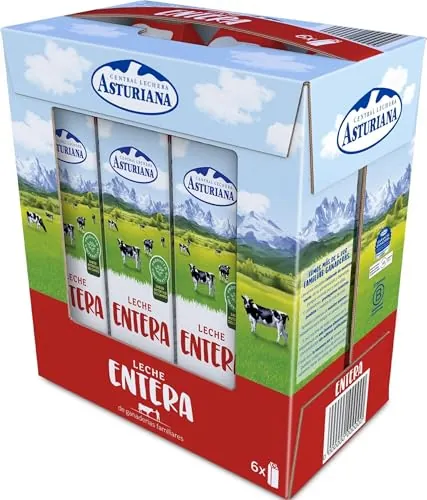 Central Lechera Asturiana Leche Entera UHT Brik Pack 6x1L