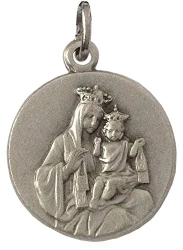 I G J Medalla de la Virgen del Escapulario (Virgen del Monte Carmelo) - 100% Made in Italy