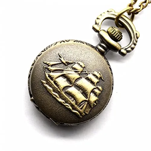 TORALF Reloj de Bolsillo de Barco Vintage de dial pequeño de América