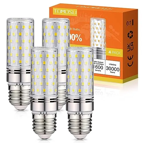 Pack 4 Bombillas LED E27 Luz Fria 6000K 1600 Lumen, Bombilla LED E27 Maiz