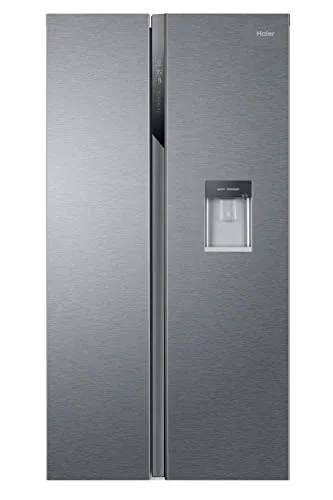 Haier FD 83 Series 7 HB18FGSAAA - Frigorífico, Puerta Francesa, Tecnología Antibacterias, Motor Inverter, My Zone, Humidity Zone, Ancho 83cm, Capacidad XXL, Total No Frost, Cristal Inox