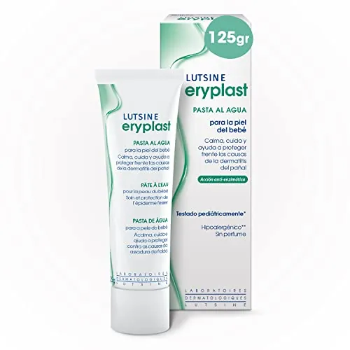 Eryplast Pasta al Agua 200 gr - Pomada Protectora, Crema de Pañal para Bebé – Calma, Cuida y Protege la Piel de tu Bebé de Dermatitis de Pañal – Hipoalergénico, Sin Perfume y Testado Pediátricamente