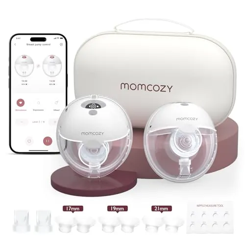 Momcozy M5 Smart Sacaleches Eléctrico Manos Libres con App, Portátil
