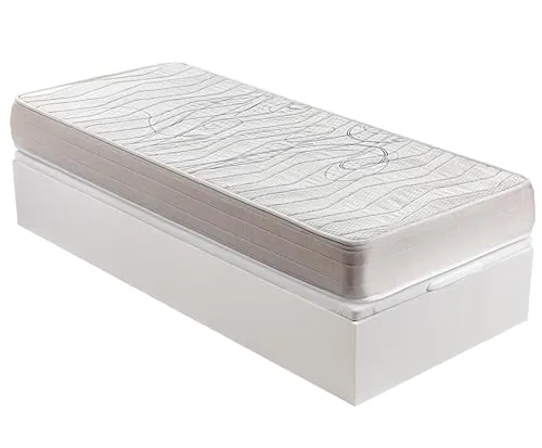 ROYAL SLEEP – Pack Descanso Colchón HR Visco Xfresh Premium 21 cm + Canapé Blanco | 105x190 | Montaje y Retirada Usado Incluido | Firmeza Media
