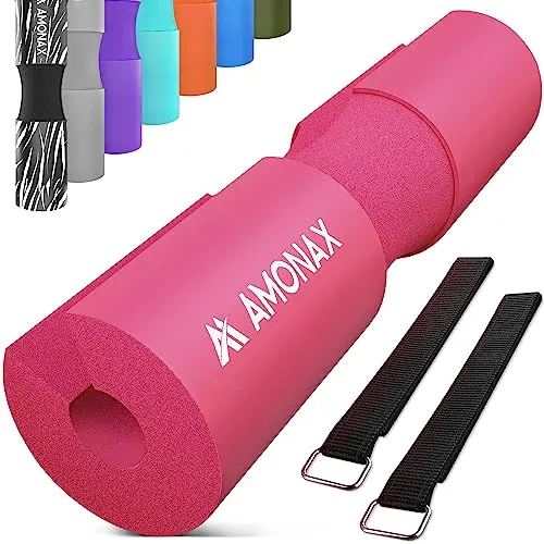 Amonax Almohadilla de Barra para Cuello, Hombros, Sentadillas y Hip Thrust | Almohadilla Protectora para el Cuello y los Hombros, Ideal para Sentadillas, Empujes de Cadera y Entrenamiento con Pesas