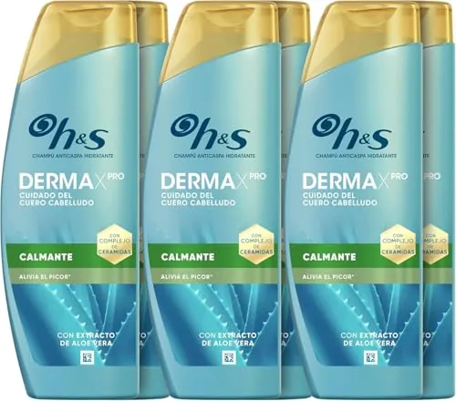 H&S DermaXPro Calmante Champú Anticaspa para Picor Cuero Cabelludo 6x300ml