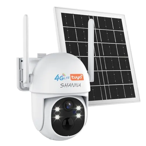 [Datos ilimitados gratuitos de por vida] Camara Vigilancia Solar con eSIM, 2K Camara 4G Exterior Solar con Baterías de 7800mAh,Visión Nocturna a Color,Seguimiento Automático,Audio de Dos Vías,IP66