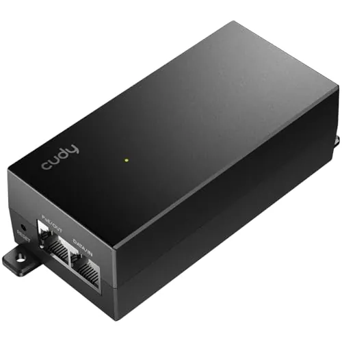 Cudy Inyector PoE Gigabit de 30 W, 802.3at/AF, Alcance de 100 m, POE200