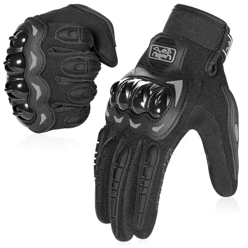 COFIT Guantes de Motos, Guantes de Pantalla Táctil Full Touch para Carreras de Motos, MTB, Escalada, Senderismo y Otros Deportes al Aire Libre - Negro XL