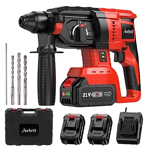 Avhrit 2.5J Martillo Perforador a Baterías, 4 Funciones & SDS Plus