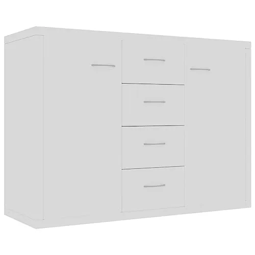vidaXL Aparador de madera contrachapada blanco 88x30x65 cm