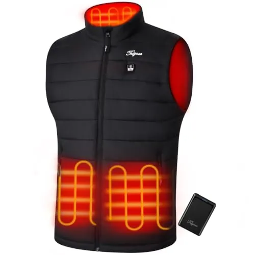 Telguua Chaleco Calefactable Hombre con Batería Externa 10000mAh