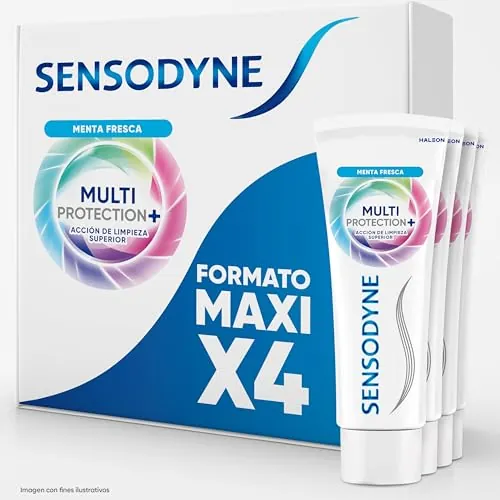 Sensodyne Multiprotección Pasta Dental Sensibilidad, Menta, Pack 4x75 ml