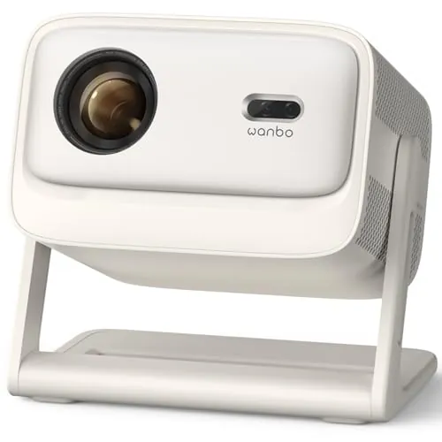 Wanbo Vali 1 Pro Proyector con GoogleTV, Dolby Audio 12W, HDMI 2.1 Compatible 4K, 900 ANSI, HDR10, MEMC, FHD 1080P Nativo, WiFi Bluetooth, Enfoque Automático, Rotación 200°, Cine en Casa