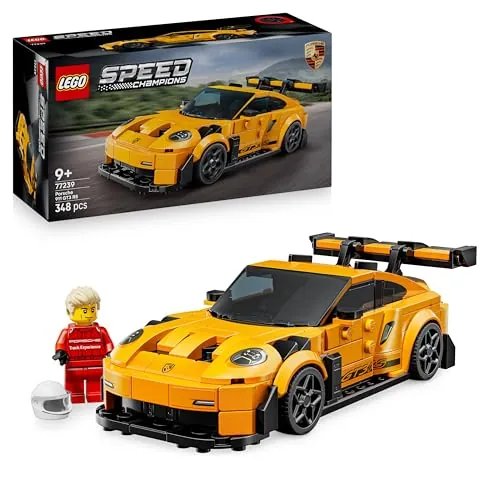 LEGO Speed Champions Superdeportivo Porsche 911 GT3 RS 77239 | Juguetes para niños de 9+ años, maqueta de coche de juguete con minifigura de conductor, regalo de cumpleaños, 348 piezas
