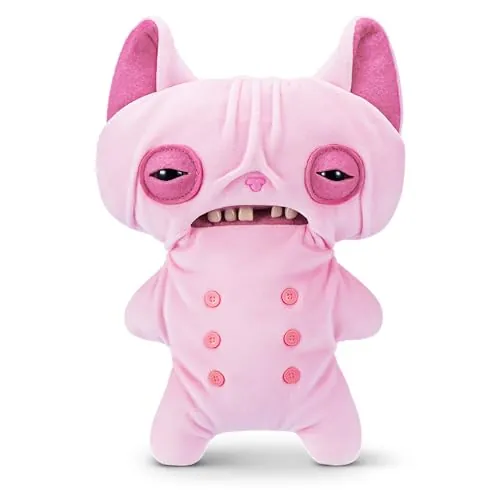 Fuggler Alley Cats Peluche 9" (Wrinkle McStinkles) de ZURU – Monstruo Feo y Divertido con Dientes Humanos. Peluche Coleccionable para niños, Adolescentes, Adultos y Amantes de Gatos raros.