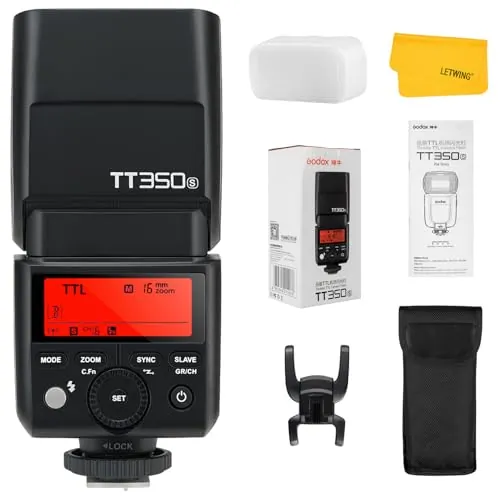 Godox TT350S TTL Cámara Flash Speedlite para Sony GN36 2.4G HSS 1 / 8000s GN36 Compatible para Sony Mirrorless Digital Camera