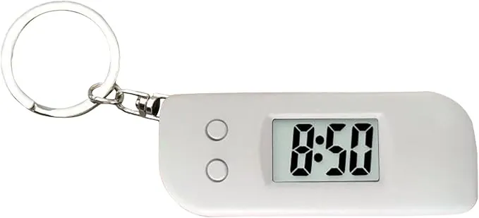 Reloj de bolsillo, GlowintheDark, 6,6 x 2,5 x 0,5 cm, llavero de reloj digital, llavero con pantalla LED, reloj de viaje, para jóvenes, adolescentes, niños, niñas, familiares, amigos, atletas