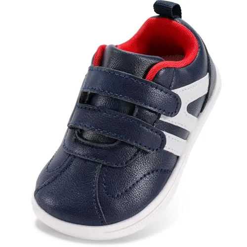 STQ KIDS Barefoot Deportivas Niño Zapatillas Primeros Pasos Calzado Respetuoso Bebe Descalzo con Caída Cero para Correr Andar Jugar Azul Marino 24 EU