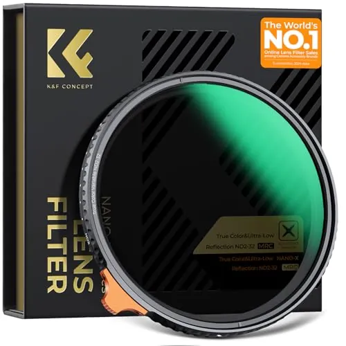 K&F CONCEPT Nano-Xcel 72MM Filtro ND2-32 True Color&Reflectividad Ultrabaja
