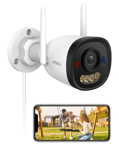Imou 5MP Cámara de Vigilancia Wi-Fi Exterior, Cámara de Seguridad 2.5K | Detección Humana, Alertas Instantáneas, Visión Nocturna, IP67, Cámara IP Exterior Wi-Fi 2.4G, Compatible con Alexa