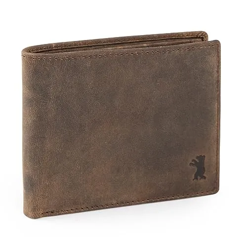 Berliner Bags Cartera de Piel Auténtica para Hombre con Protección RFID, Compartimento para Monedas y Billetes, e Incluye Caja de Regalo – Marrón