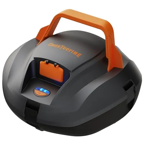 (2026 New) Coasteering Planet Robot Limpiafondos Piscina sin Cable, 120 Min, 4500mAh, Succión Potente, Doble Motor y Auto-Parking para Piscinas hasta 80 m² (sin Pendiente)