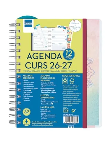 Finocam Docente Magistral Agenda Curso 2026 2027 Mandala · Catalán