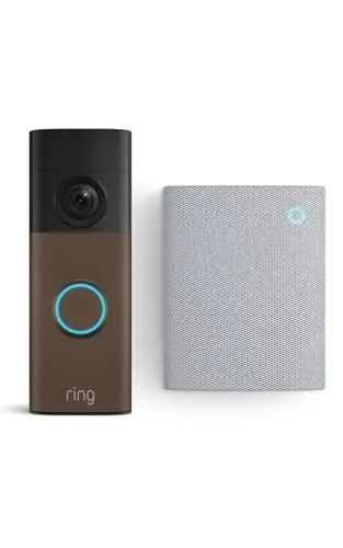 Ring Battery Video Doorbell (última gen.) + Chime (3.ª gen.)| Videotimbre, Retinal 2K, zoom mejorado de hasta 6 aumentos | Batería integrada | Prueba gratuita de 30 días al plan de suscripción de Ring