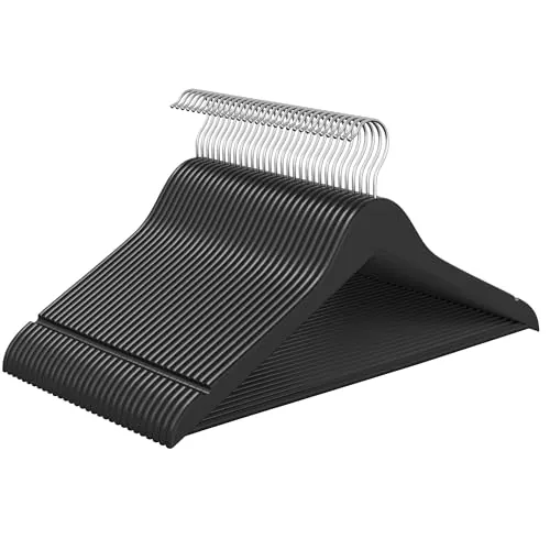 SONGMICS Perchas de Madera de Abedul, Perchas Ahorra Espacio, 42