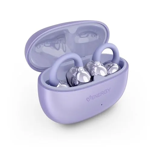 Energy Sistem ChicPods Auriculares Inalambricos Bluetooth Premium Insonorizados Open Sound 23H Bateria ENC Cascos con Cancelacion Ruido en Llamadas IPX4 Resistentes al Agua True Wireless Violeta